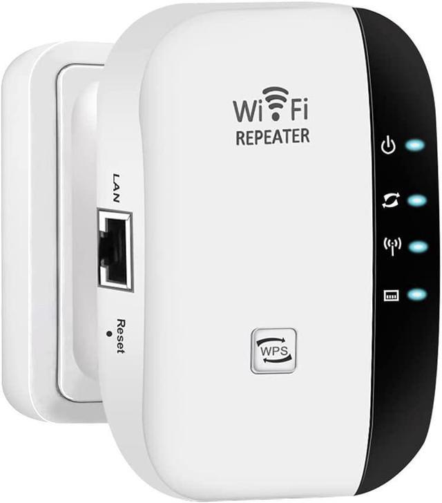 WiFi Range Extender, Up to 2640sq.ft WiFi Extender, 2.4G High Speed Wireless  WiFi Repeater with Integrated Antennas Ethernet Port, 360° Full WiFi  Coverage, Supports Repeater/AP/WPS 