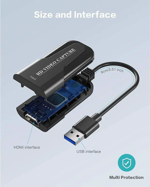 Alt view image 6 of 7 - Audio Video Capture Cards 4k Cam Link 1080P HDMI to USB 2.0 Record VIA DSLR Camcorder Action Cam Computer Capture Device for Streaming, Live Broadcasting, Video Conference, Teaching, Gaming