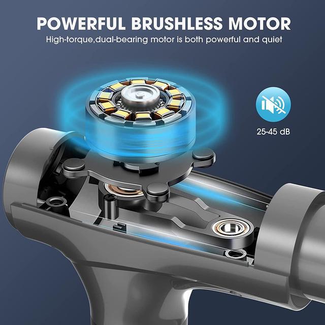 Alt view image 3 of 7 - Massage Gun Deep Tissue,Percussion Back Neck Head Handheld Massager Gun for Athletes,Muscle Massage Gun for Pain Relief with 30 Speeds