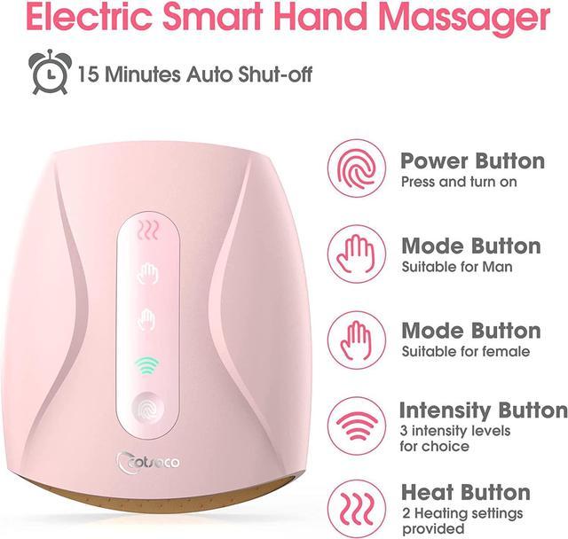 COTSOCO Electric Hand Massager - Cordless Hand Massager for Arthritis and  Carpal Tunnel, 6 Levels Hand Therapy with Heat and Compression, Hand and  Wrist Massager Machine for Pain Relief 