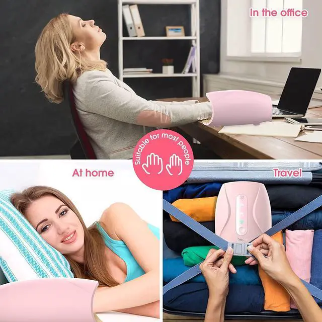 Alt view image 5 of 7 - COTSOCO Electric Hand Massager - Cordless Hand Massager with Heat and Compression for Arthritis and Carpal Tunnel, 3 Levels Hand Therapy, Hand and Wrist Massager Machine for Pain Relief