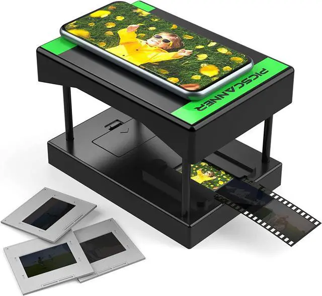 Main image of Rybozen Mobile Film and Slide Scanner, Lets You Scan and Play with Old 35mm Films & Slides Using Your Smartphone Camera, Fun Toys and Gifts with LED Backlight, Rugged Plastic Folding Scanner