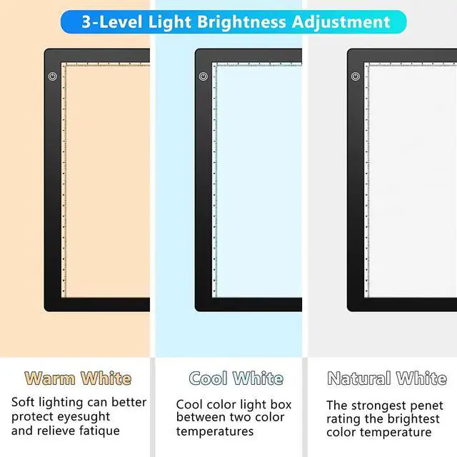 Alt view image 4 of 6 - Rybozen Magnetic Slide Viewer Light Box Backlight Hands-Free Ultra-Thin Ultimate Brightness for Photo Slides and Film Negative Scanning, Drawing(Includes USB Adapter)
