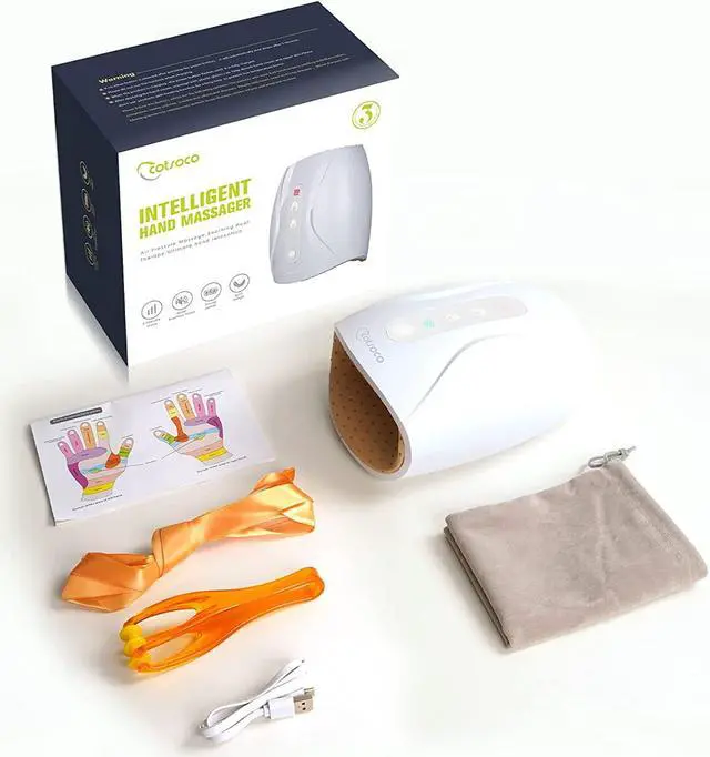 Alt view image 7 of 7 - Electric Hand Massager with Heat, 3 Levels Cordless Accupressure Massager with Air Pressure Compress for Arthritis, Palm Massage, Finger Numbness Coldness Relief, Gifts for Parents and Women