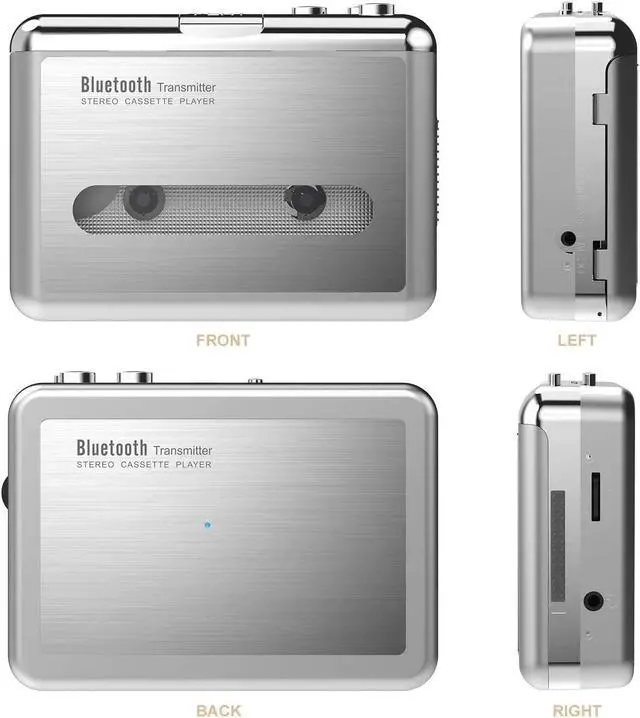 Alt view image 4 of 7 - Rybozen Bluetooth Walkman Cassette Player Bluetooth Transfer Personal Cassette, 3.5mm Headphone Jack and Earphones Included