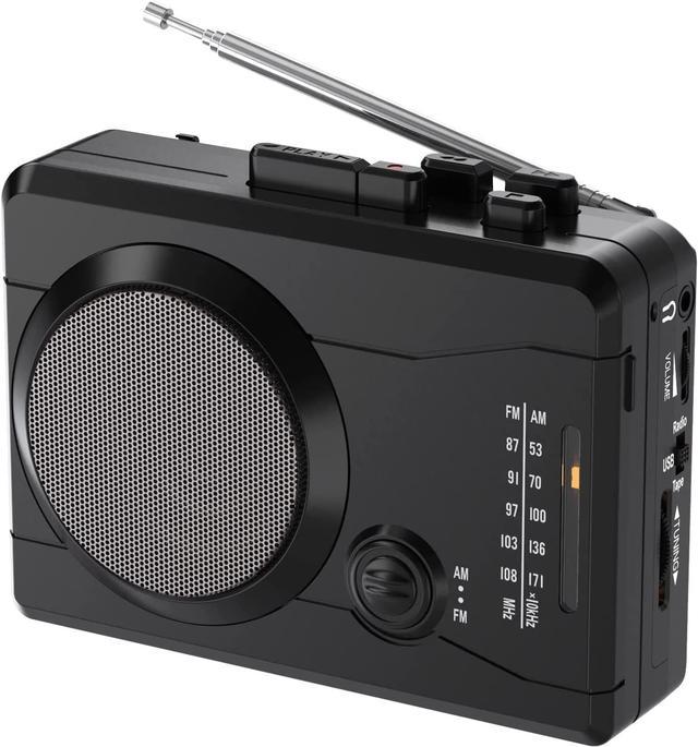 Rybozen Portable Walkman Cassette Player Recorder, Personal Retro Walkman  Audio Stereo Recording, AM/FM Radio, Tape to MP3 Converter, Built-in  External Speaker, 3.5MM Headphone Jack and Earphone Inclu 