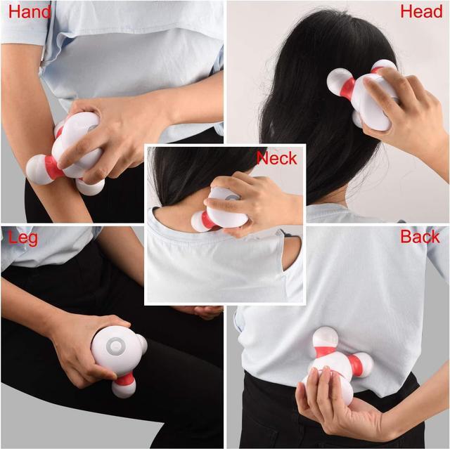 Alt view image 2 of 7 - Mini Portable handheld Vibrating Body Massager with LED Light for Hand Head Neck Back Legs Arms Pain Release