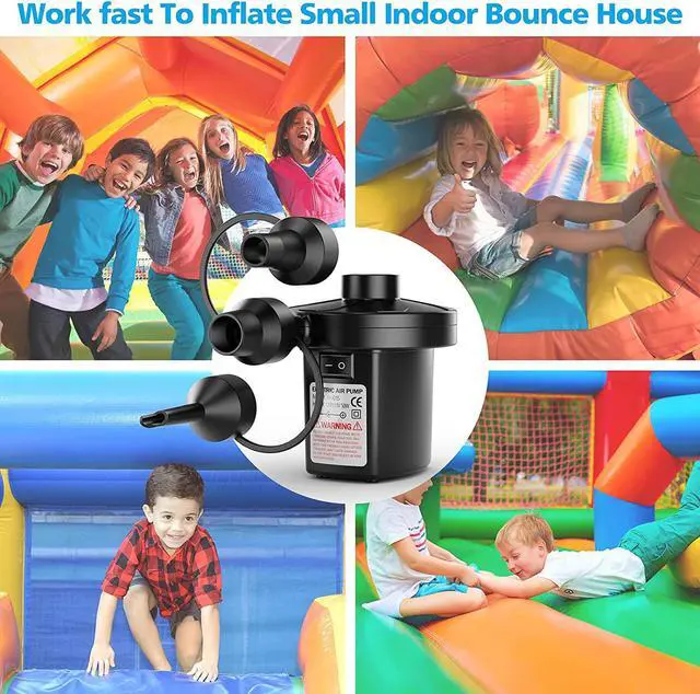 Alt view image 7 of 7 - Rybozen electric Air Pump for Inflatables, Portable Quick-Fill Air Pump with 3 Nozzles, Inflator & Deflator Pumps for Outdoor Camping, Air Mattress Beds, Boats, Inflatable Cushion, Couch, Pool Floats
