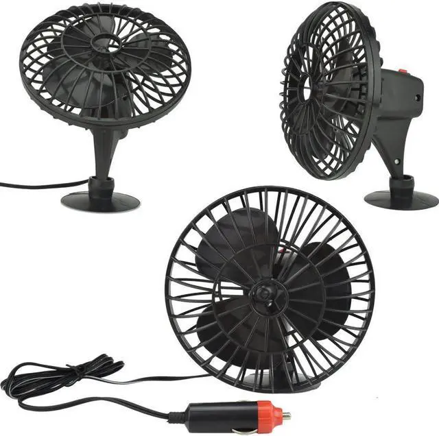 Alt view image 4 of 6 - Rybozen Speedless Oscillating Fan Ventilation Electric Car Seat Fans