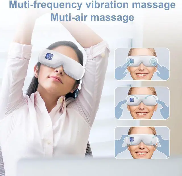 Alt view image 4 of 7 - Eye Massager with Heat,Heated Eye Mask with Bluetooth Music for Migraine, Eye Care Face Massager,Eye Machine for Relax Eye Strain Dark Circle Eye Bags Dry Eye