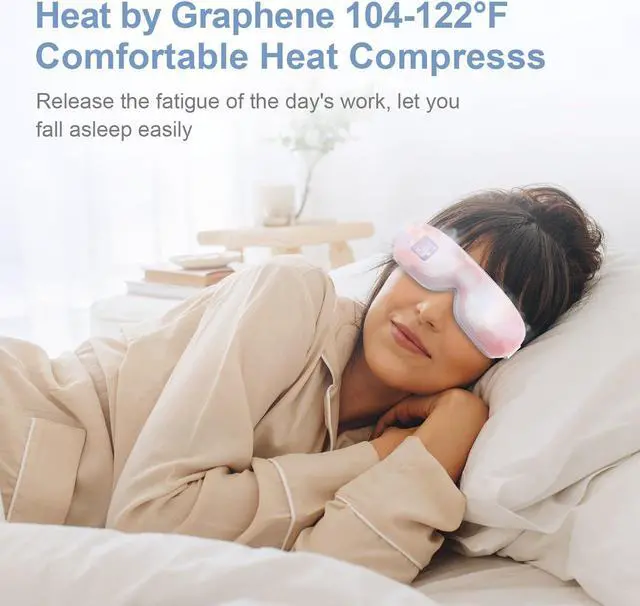 Alt view image 3 of 7 - Eye Massager with Heat,Heated Eye Mask with Bluetooth Music for Migraine, Eye Care Face Massager,Eye Machine for Relax Eye Strain Dark Circle Eye Bags Dry Eye