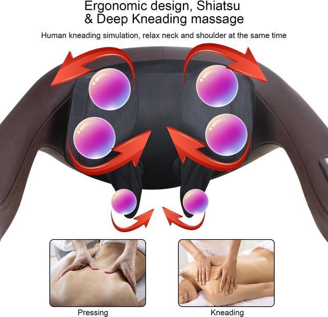 Cordless Shiatsu Shoulder and Neck Massager with Heat, Cotsoco Portable  Massagers for Neck and Back, 3D Deep Tissue Kneading Back Massager  Christmas Gift
