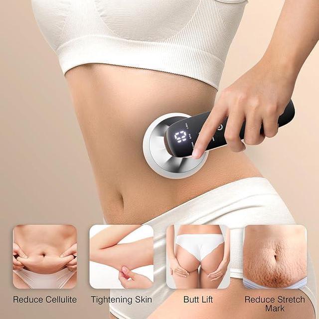 Alt view image 5 of 6 - Cellulite Massager - Professional Body Sculpting Machine, Cordless Handheld Body Cellulite Remover for Belly, Fat, Waist, Leg, Butt, Arm (White)