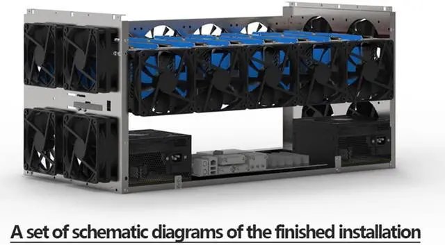 Alt view image 2 of 7 - Acaigel For Crypto ETH BTC 6/8/10 GPU Card Open Air Frame Case Mining Bracket Stackable