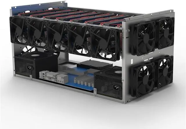 Alt view image 3 of 7 - Acaigel For Crypto ETH BTC 6/8/10 GPU Card Open Air Frame Case Mining Bracket Stackable