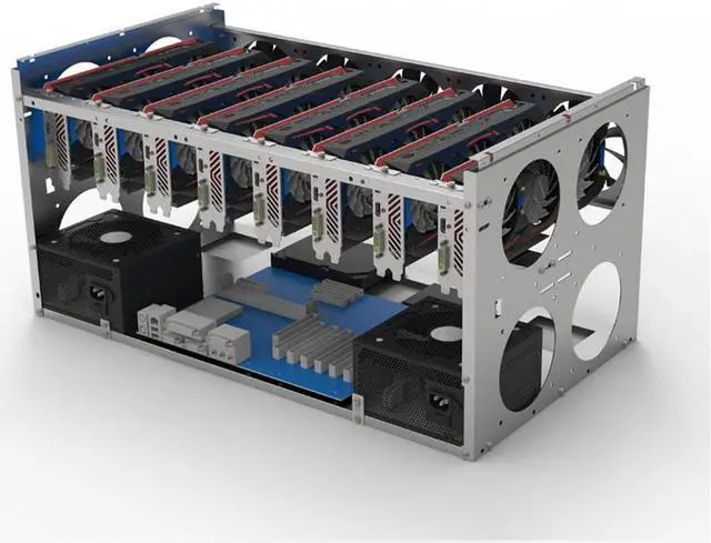 Alt view image 5 of 7 - Acaigel For Crypto ETH BTC 6/8/10 GPU Card Open Air Frame Case Mining Bracket Stackable