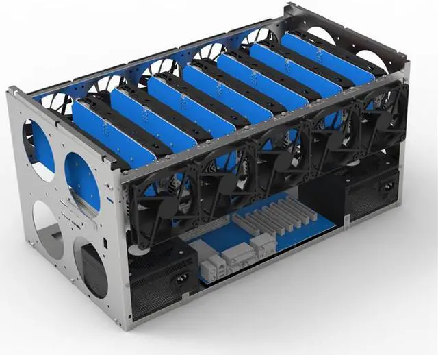 Alt view image 7 of 7 - Acaigel For Crypto ETH BTC 6/8/10 GPU Card Open Air Frame Case Mining Bracket Stackable