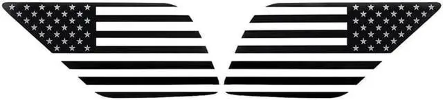 Alt view image 4 of 7 - Acaigel 2pc American Flag Window Decal Sticker Matte Black For 2003-2009 Toyota 4RUNNER