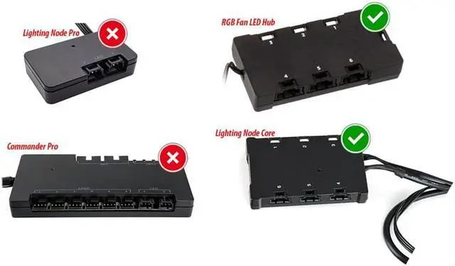 Alt view image 6 of 6 - RGB Fan (4-pin) To Asus Aura/MSI Mystic Light Addressable RGB Adapter Cable For Corsair