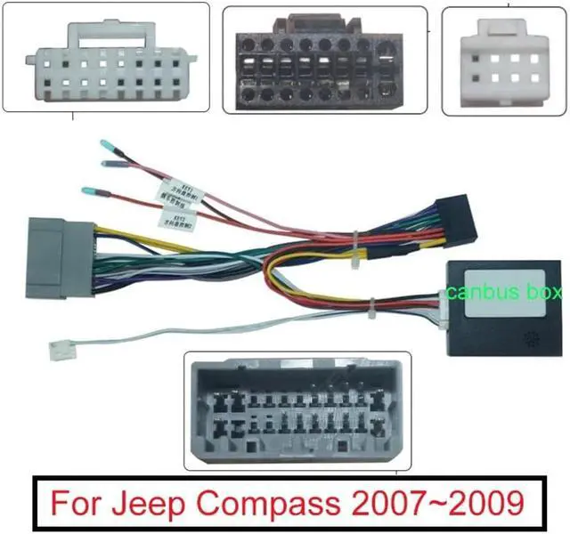 Alt view image 2 of 5 - Yingshan Car Audio 16PIN Android Power Cable Adapter With Canbus Box For Jeep Compass 07~09