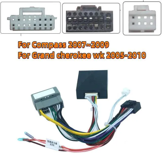 Alt view image 4 of 5 - Yingshan Car Audio 16PIN Android Power Cable Adapter With Canbus Box For Jeep Compass 07~09