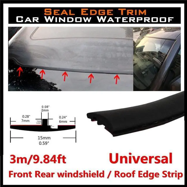 Alt view image 7 of 7 - Paiying 3 Meters T-Shape Rubber Car Windshield Sunroof Triangular Window Edge Seal Strip