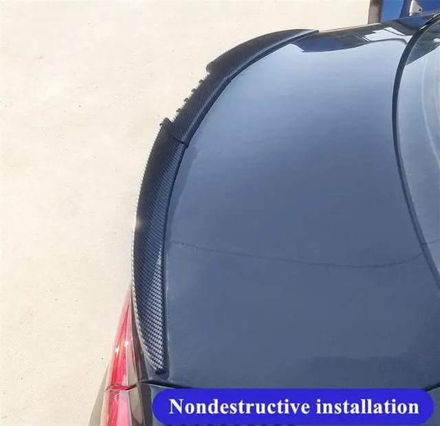 Alt view image 3 of 7 - Acaigel Adjustable 47" to 54" Car Rear Lip Spoiler Blade Wing Glossy Carbon Fiber Color