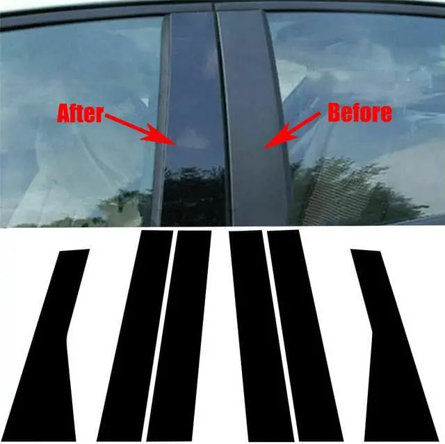 Alt view image 3 of 5 - Acaigel 6Pcs Side Window Door Pillar Post Cover Trim For 2011-2021 Jeep Grand Cherokee