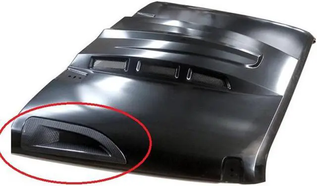 Alt view image 4 of 7 - Acaigel Hood Side Vent Cover Trim Avenger Style Hood Plastic For Jeep Wrangler JK 07-17
