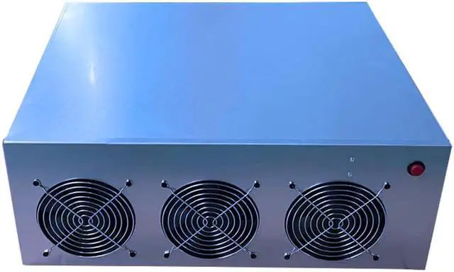 Alt view image 3 of 7 - FYUU 5 GPU Server Case with 3 Fans Frame Mining Rig House Machine Platform For X79 Motherboard ETH