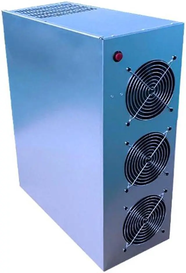 Alt view image 4 of 7 - FYUU 5 GPU Server Case with 3 Fans Frame Mining Rig House Machine Platform For X79 Motherboard ETH