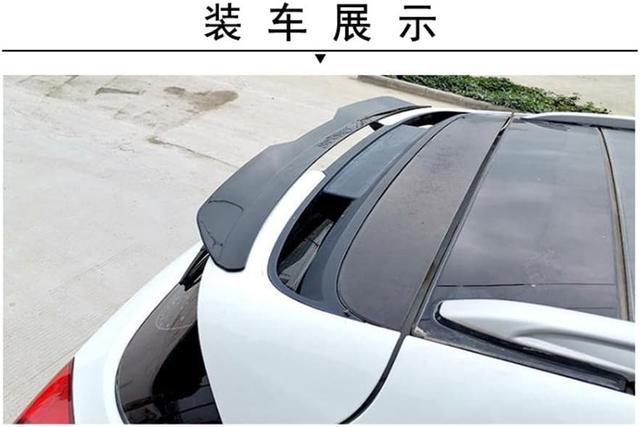Universal Rear Roof Top Spoiler Wing Sticker Fit Hatchback SUV Carbon Fiber  Look 