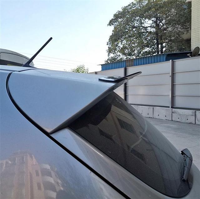 Universal Rear Roof Top Spoiler Wing Sticker Fit Hatchback SUV Carbon Fiber  Look