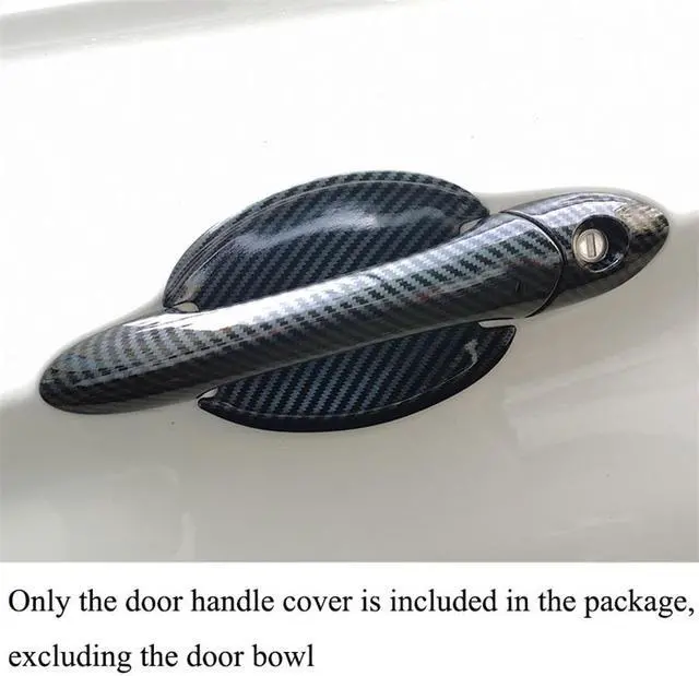 Alt view image 5 of 7 - Acaigel Carbon Fiber Look Exterior Door Handle Cover Trim For 2011-2014 Hyundai Sonata