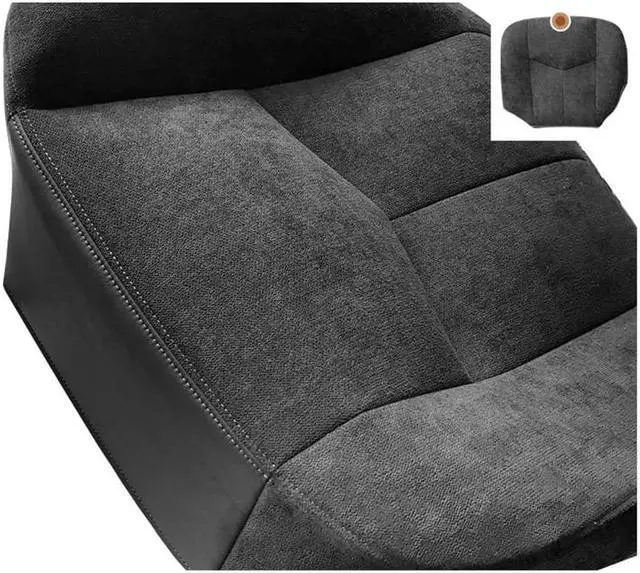 Alt view image 5 of 7 - Acaigel Left Driver Bottom Seat Cover Cloth Dark Gray For Chevy Silverado 2003-2006