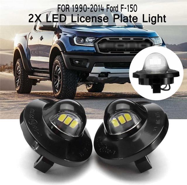 2x Bright White LED License Plate Light Part 1L3Z-13550-BA For Ford F150  250 350 