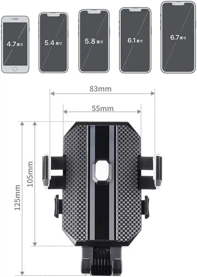 Alt view image 5 of 5 - Yingshan Height Adjustable Cup Holder Phone Mount Bracket