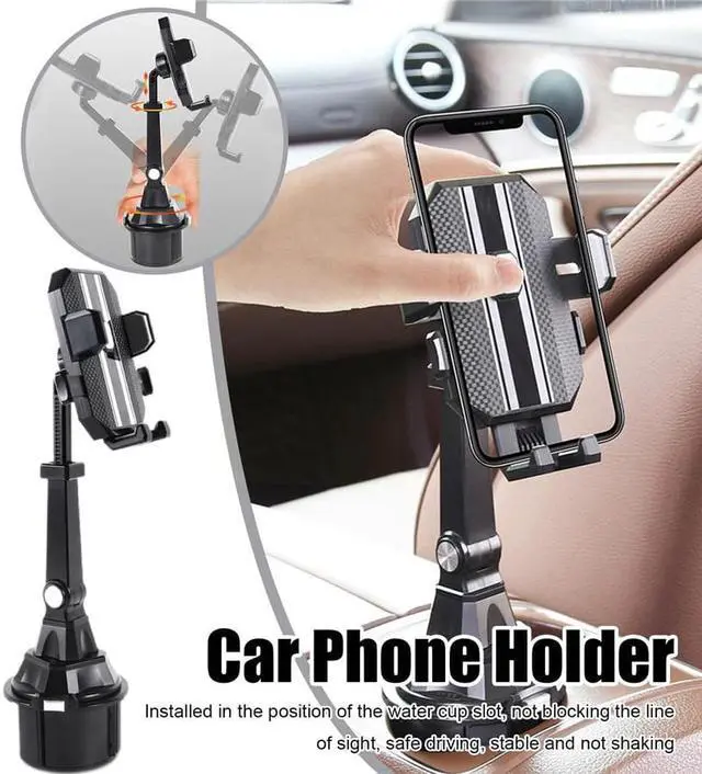 Alt view image 4 of 5 - Yingshan Height Adjustable Cup Holder Phone Mount Bracket