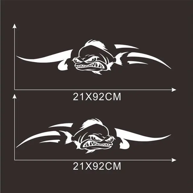 Alt view image 3 of 5 - Furulu White Fish Boat Stickers Decal Vinyl Art Pattern Cruise Body Stickers Waterproof