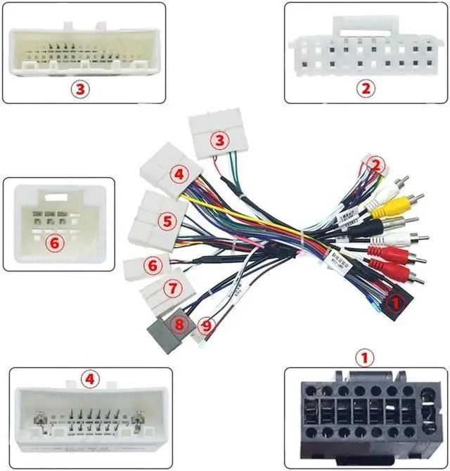 Alt view image 3 of 6 - Acaigel 16 PIN Plug Power Cable Adapter Wiring Harness with Canbus For Nissan Stereo Radio