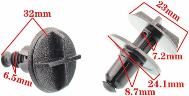Alt view image 5 of 6 - Paiying 10x Plastic Clips Bumper Engine Cover Fender Trim Fastener For Jaguar Land Rover