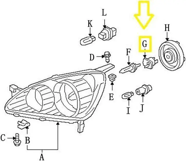 Alt view image 4 of 7 - Acaigel For 05-06 Honda Cr-V 33116Sd4961 H1 Halogen Headlight Bulb Socket Holder 2Pcs Us