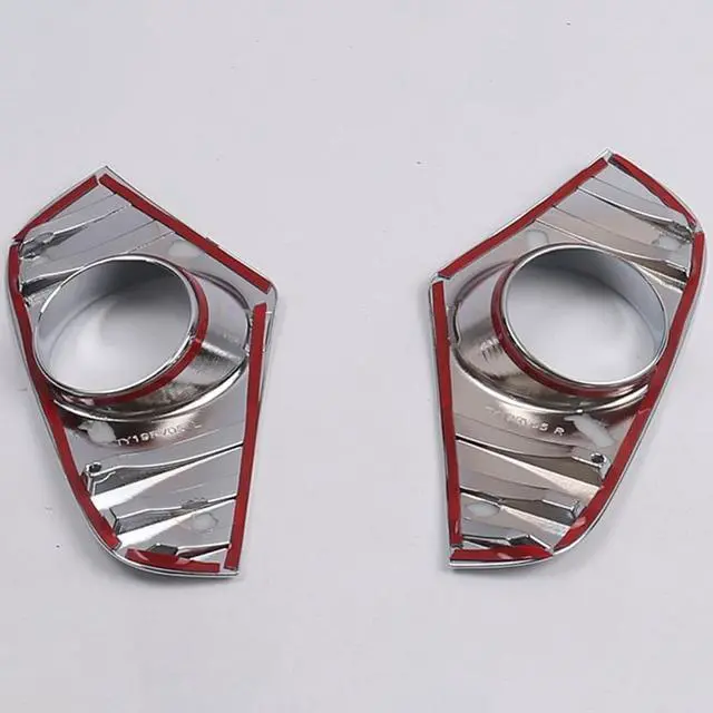 Alt view image 4 of 7 - Chrome Front Fog Light Cover Lamp Trims For Toyota RAV4 2019-2020 Accessories