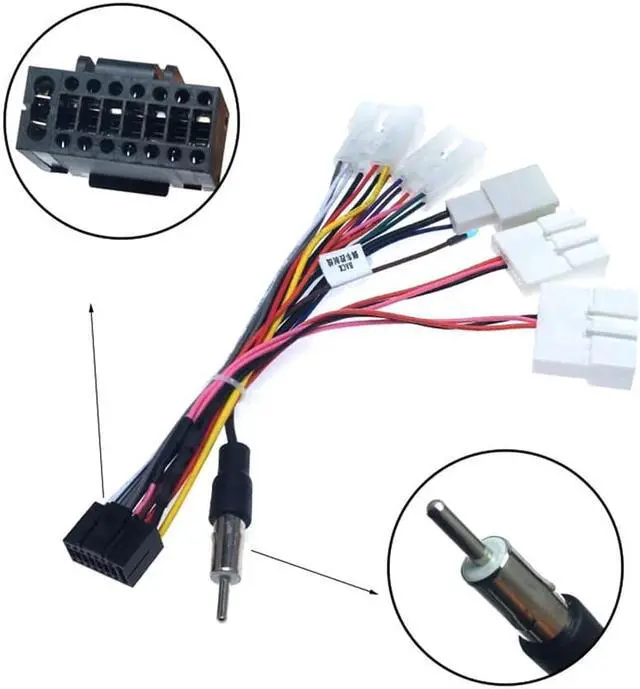Alt view image 3 of 7 - Acaigel 16 PIN Wiring Harness Adapter Android Power Cable Harness for Toyota Car Stereo