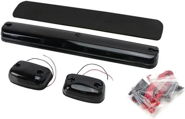 Alt view image 2 of 7 - 3x Full Amber LED Cab Roof Marker Light Assembly For Chevy GMC 2500HD 3500HD 07+