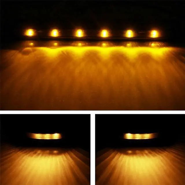 Alt view image 4 of 7 - 3x Full Amber LED Cab Roof Marker Light Assembly For Chevy GMC 2500HD 3500HD 07+