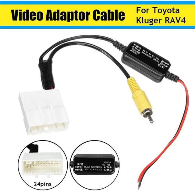 Alt view image 5 of 5 - Acaigel 24 Pin Car Camera Adapter Connector Wire for Toyota Kluger RAV4