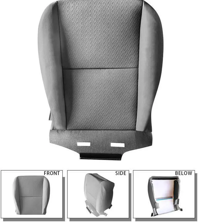 Alt view image 4 of 7 - Replacement For 07-14 Chevy Silverado1500 2500HD Driver Bottom Cloth Seat Cover