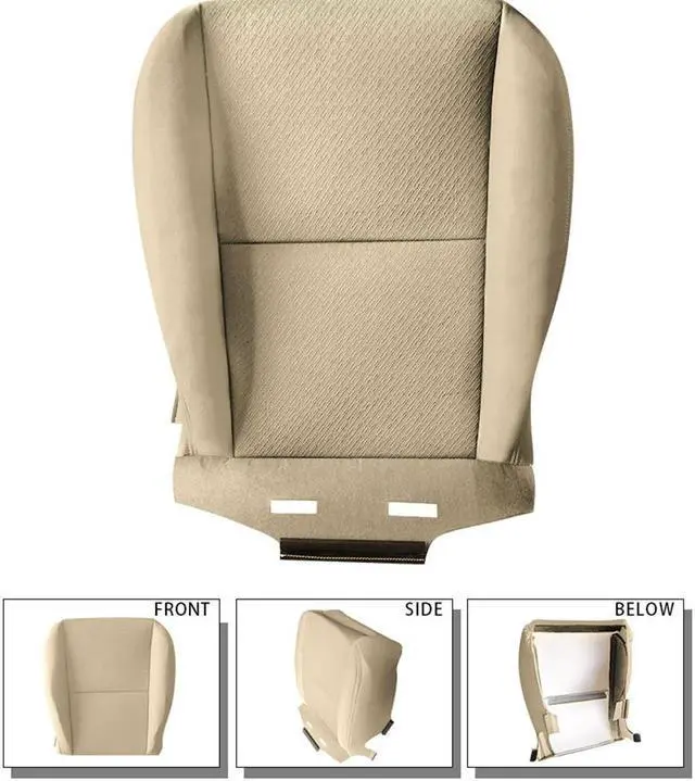 Alt view image 3 of 7 - Replacement For 07-14 Chevy Silverado1500 2500HD Driver Bottom Cloth Seat Cover