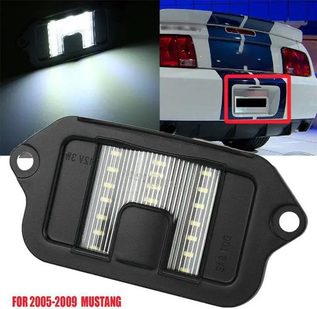 Main image of 1x Bright White SMD LED License Plate Light Rear Lamp For 2005-2009 Ford Mustang